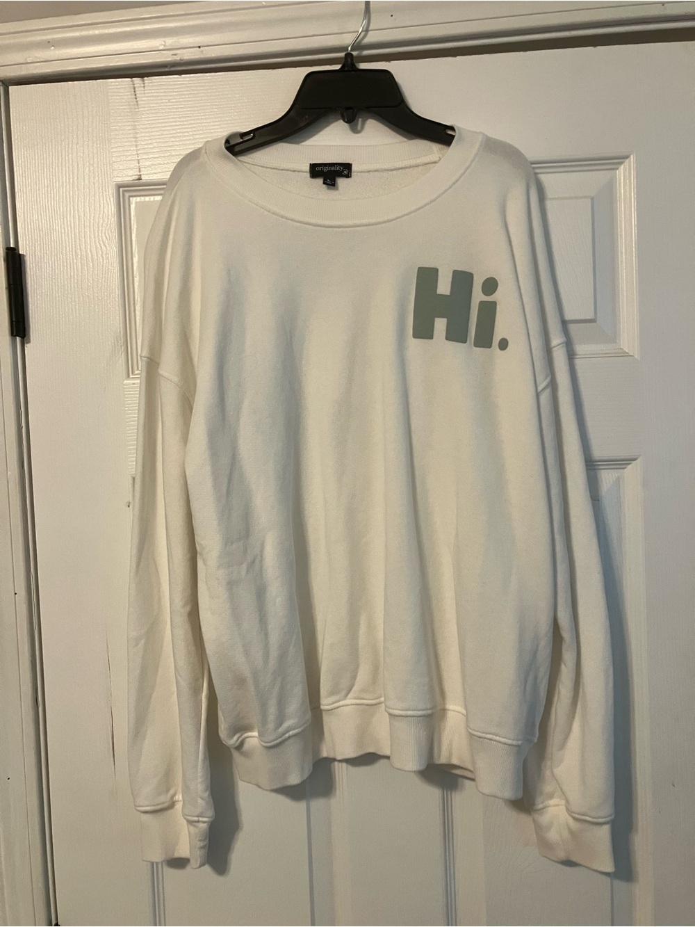 Originality White Sweater Taylor Swift Quote Women’s Size Large
